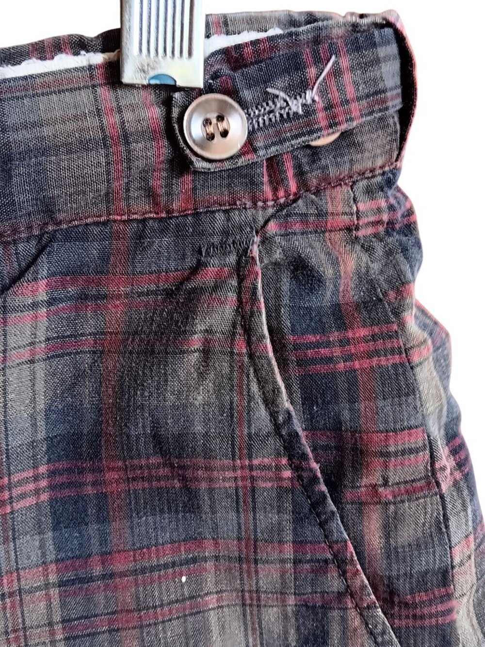 30W True Vintage Shorts 1960's Plaid Cotton Ivy league Side Buttons Golfer Prep